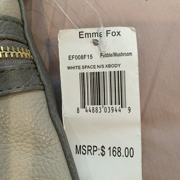 NWT Emma Fox Multi Gray Genuine Leather Crossbody Purse New w Tags Attached - Picture 2 of 7
